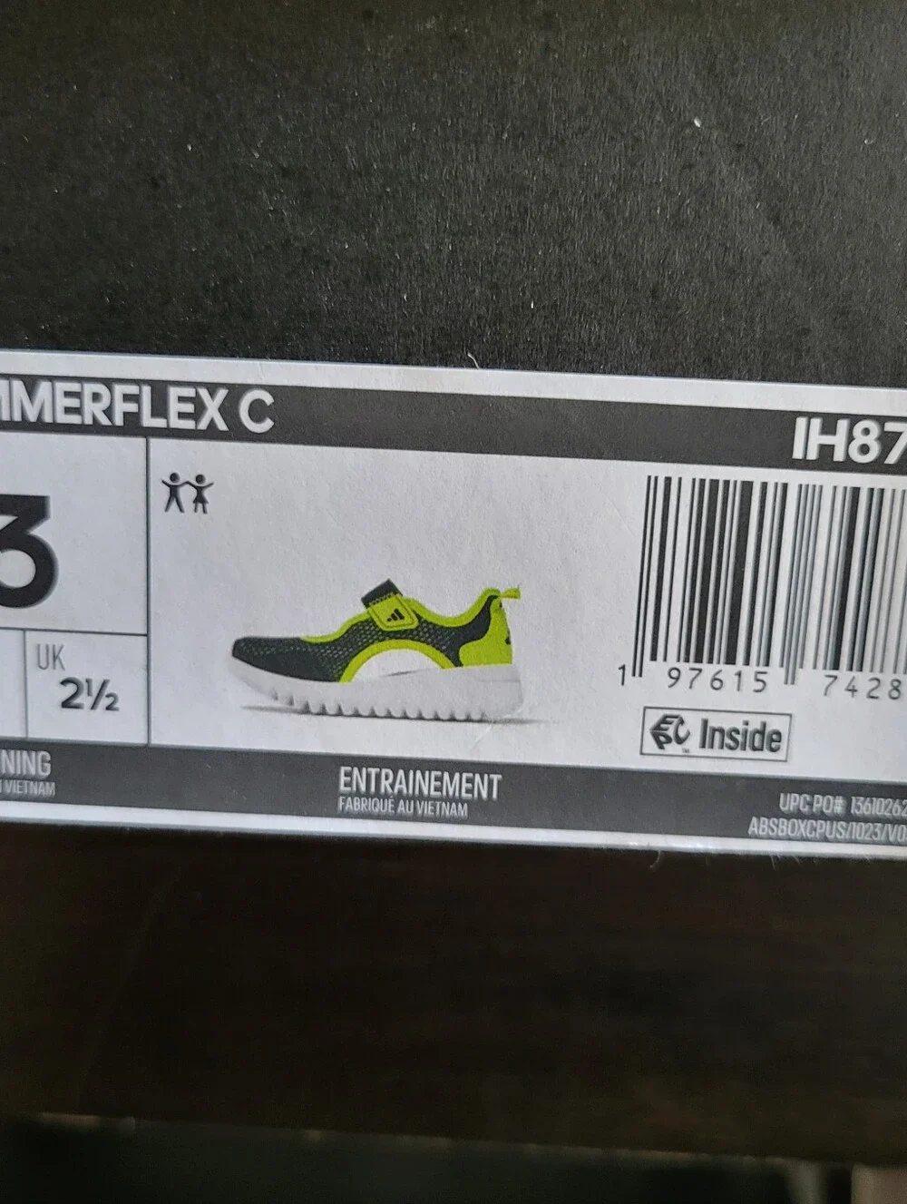 *NEW* Adidas Summerflex C Kids 3 Training Shoes Neon Green with Tags and Box
